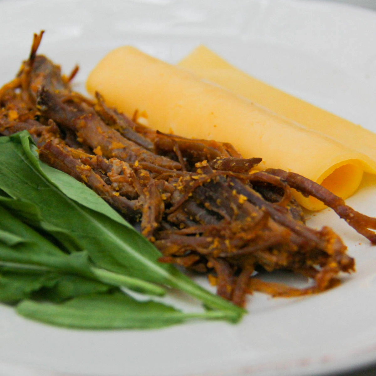 Carne da vovó, Queijo Prato e Folhas